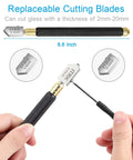 Glass cutter pencil-style with oil feed, carbide tip; black textured handle, 6.6-inch length, ITRK brand
