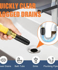 Heavy Duty Three Piece Drain Bladder Kit with brass adapter and hose, clearing clogged drains from sinks and tubs.