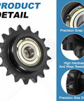 Five Eighths Inch Pitch Roller Chain Idler Sprocket With Seventeen Tooth Tensioner Type C Bore Seventeen Millimeter Double Bearing