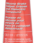 Silicone Brake Caliper Grease And Dielectric Compound, 3 Oz tube, shown front view, high temp and water resistant