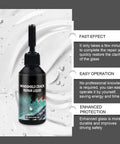 Bottle of DIY Windshield Crack Repair Liquid, part of the 2025 Advanced Cracks Gone Glass Repair Kit, with instruction text on features.