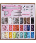 All In One Plastic Snap Fastener Kit With Pliers Set Includes 270 Sets Resin And Metal Snaps For Sewing And Crafting Pink Includes Dies Eyelets Awl And Screwdriver For Easy Snap Setup And Creative Projects