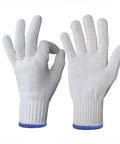 Heavy Duty Pro Grade Cotton Polyester Knit Work Gloves For Mechanics And Warehouse Crews 12 Pack Medium Size sweat absorbent gloves hands open