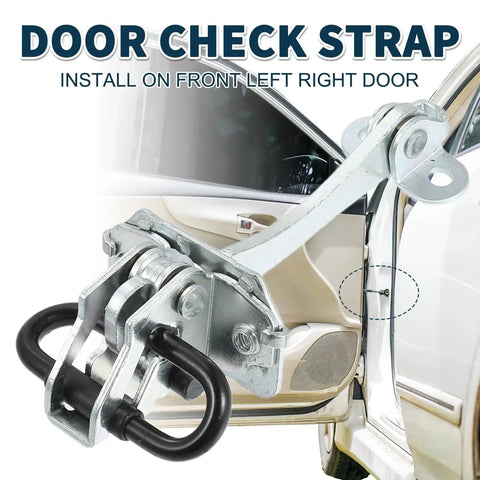 Fiat Doblo Cargo Van Door Check Strap Front Left And Right Doors, Heavy Duty Door Hinge Limiter installation shown on door