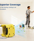No Sweat Heavy Duty Industrial Air Mover And High Velocity Floor Blower Beast For Rapid Carpet Drying Job Site Essential 3000 Cfm Workhorse with power cord and airflow