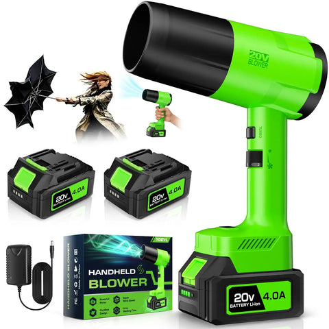 Cordless Leaf Blower With Turbo Power Beast 2x 4.0Ah Batteries And Charger Snow Blower Function with box and charger