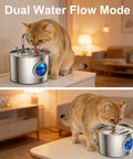 Cat drinking from No Brainer Cat Water Fountain In Premium 304 Stainless Steel With 2.2L Detachable Tank Easy To Clean Automatic Pet Fountain Quiet Indoor Dispenser Cats Will Actually Love For Indoor Cats And Small Dogs
