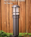 Low Voltage LED Bollard Path Lights 3W 12-24V 360 Degree Walkway And Yard Lighting with stable aluminum base, in garden setting