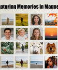 DIY Fridge Magnet Maker Kit 2.5 By 2.5 Inch For Photo Magnets with custom square magnets on display capturing memories