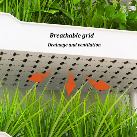 Hydroponics Growing System With Vertical Raised Garden Bed On Wheels For No-Fuss Mobility, Drainage And Breathable Grid