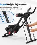 Heavy Duty Adjustable Ab Machine And Upgraded Split Track Core Trainer For Savage Home Workouts featuring 4-level height adjustment.