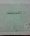 Precision Super Spacers operation manual cover image detailing parts list for six inch precision machine spacer.