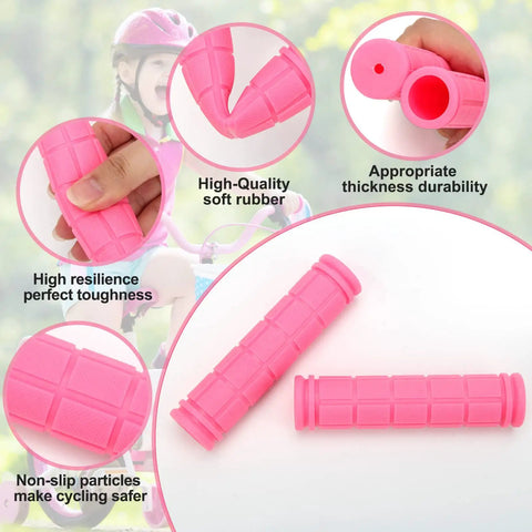 Non Slip Mushroom Style Bike Handlebar Grips For Kids And Grownups, Soft Durable TPR Rubber Bicycle Grips 4.7 Inch Inner Diameter 22mm