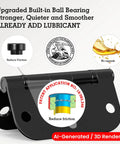 Top Shelf Matte Black Door Hinges 3.5 Inch Built Tough With Smooth Ride showing ball bearing design for reduced friction.