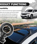Close-up of 4 Piece Car Tie Down Anchors For T Slot Roof Rack M8 Stainless Steel Bolts With Retaining Rings on a car roof rack.