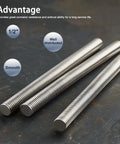 Half Inch By Twenty Fine Threaded Rods 10 Inch Long 304 Stainless Steel Right Hand Threads For Furniture Anchors Clamps Hangers U Bolts Two Pack Beefy Heavy Duty Projects, three rods