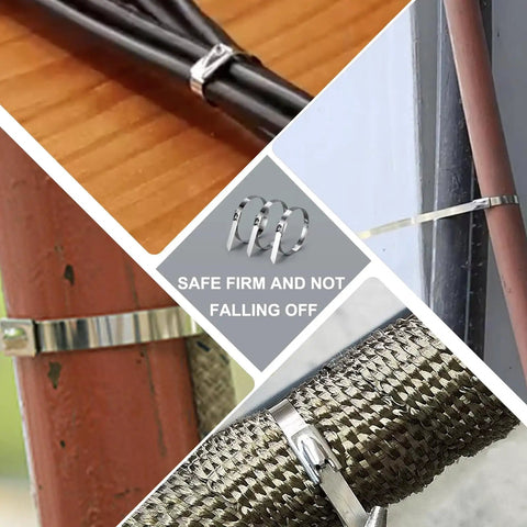 Heavy Duty Stainless Zip Tie Gun Kit with 100 Self Locking Cable Ties for Outdoor, Automotive and Industrial Projects securing items