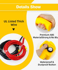 Universal 12V Winch Control Box With Relay Switch For 1500-5000LB Winches On ATV Truck And Trailer Rugged Yellow ABS Housing Simple Install Replacement To Restore Beefed Up Power And Reliable Towing, yellow ABS box with thick UL wire and waterproof button