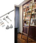 Sliding Barn Door And Library Ladder Track Kit For Home Loft Or Storefront Stainless Steel Rolling Ladder Hardware 6.6 To 13 Ft Rail Smooth Glide