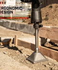 One And One Eighth Inch Hex Tamper Shank And Plate For Electric Jack Hammer Chisel Dirt Compactor 6x6 inch plate in use