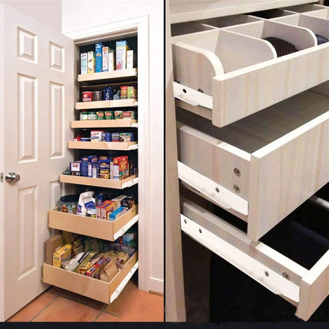 Heavy Duty Drawer Slides And Cabinet Rails Set For Smooth Sliding Thickened Keyboard Tray And Computer Table Chute Fits Wooden Drawers