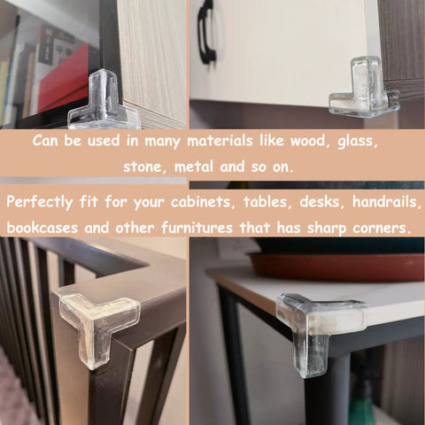 12 Pack Large Silicone Table Corner Protectors For Baby Proofing, T Shaped Edge Guards With Strong Adhesive, Clear Transparent Kidproof Corner Shields For Furniture, 1.7 Inch Length, Safe Nursery Home Babyproofing Kit