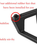 Close-up of Cast Iron Side Grate Replacement For Gas Range Fits NX58H9500WS NX58H5600SS NX58R5601SS NX58J5600SG NX58F5500SS showcasing rubber feet