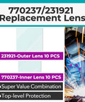 Replacement Lens Sets For Welding Helmets With Ultra Clear Inner And Outer Screens 20 Pcs Scratch Resistant Covers