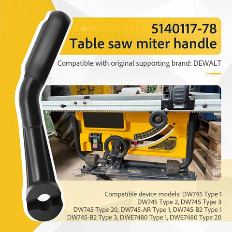 Bevel Handle Replacement Kit For Dewalt Table Saws DWE7480 DW745 DW7450 5140117-78 Bevel Adjustment Lever Fits DW745-AR