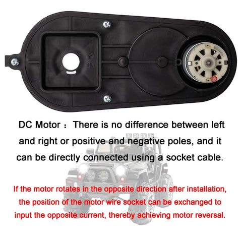 Double 12V RS390 DC Motor Gearbox Kit For Kids Ride On Toys High RPM Drive System 20000RPM Durable Plastic Housing