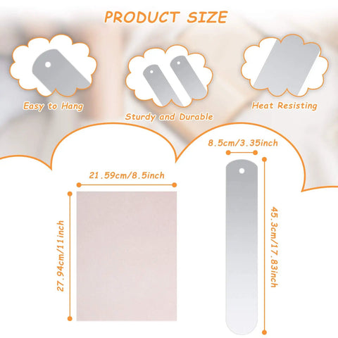 Diagram showing size dimensions for 2 piece metal straight sock sublimation jigs with 10 sheets heat transfer paper.
