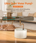 Ceramic Cat Water Fountain For Busy Cats With 2.1L 71 Ounces Capacity All Ceramic Body And Pure Copper Spout in living room
