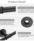 Product detail of Straight Up Reliable Black Industrial Pipe Handrail Heavy Duty Steel Staircase Banister with smooth finish and adjustable angle.