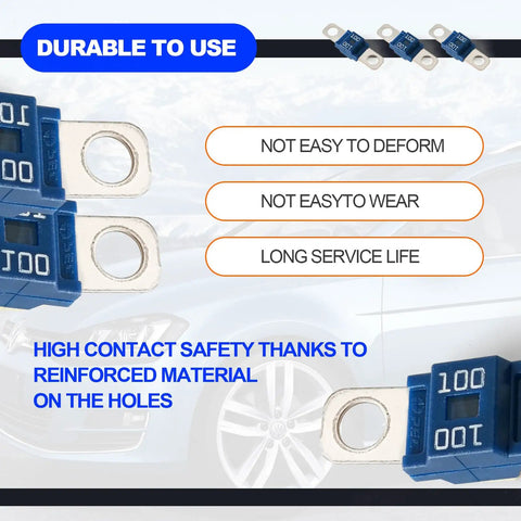 Hella Reliable Heavy Duty Midi Fuses 100 Amp High Current Pack Of 3 with corrosion resistant tin terminals for pickups.