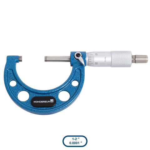 1-2 inch micrometer from Outside Micrometer Set For Precision Machining And Metalworking, 0.0001 Inch Graduation, High Quality Tool Kit