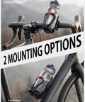 Bike Water Bottle Holder With Hidden Tracker Storage For Handlebar And Frame, Adjustable Cup Cage Fits 2.17 To 3.35 Inch Bottles