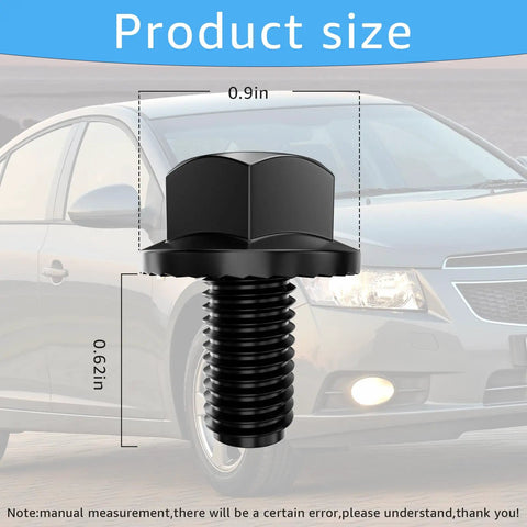 Beefed Up Torque Converter Bolt Kit For GM Transmissions Compatible With 4L60E 4L65E 4L70E 4L80E 700R4 200-4R 3L80 4T60E 4T65E M10 1.5x16 Flange Bolts Hardened For Chevy GM LS Vortec Auto Trans Parts black flange bolt with 0.9in head and 0.62in shaft size