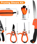All In One Workhorse Pruning Shears Set For Pro Garden Work Bypass Pruning Shears Garden Scissors Pruning Snips Saw Gloves Storage Bag