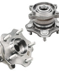AWD Rear Wheel Bearing Hubs Kit For Nissan Rogue 2008-2018 With 2 Rear Hubs And Bearings Plus 2 Sway Bar End Links, 5-Bolt, Non ABS