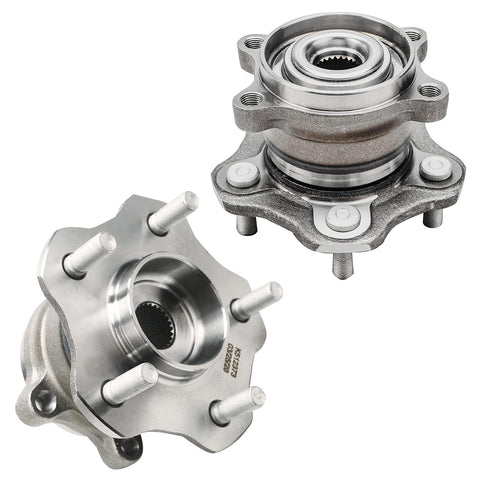 AWD Rear Wheel Bearing Hubs Kit For Nissan Rogue 2008-2018 With 2 Rear Hubs And Bearings Plus 2 Sway Bar End Links, 5-Bolt, Non ABS