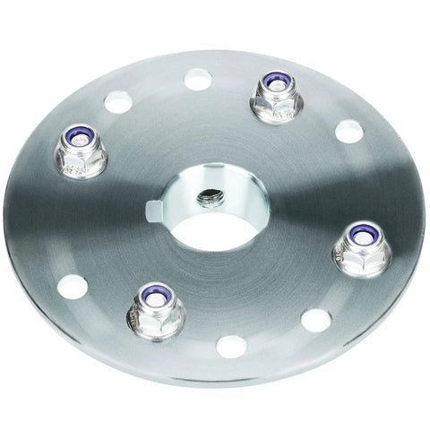 Go Kart 60 Tooth Rear Drive Sprocket Hub With One Inch Bore And One Quarter Inch Keyway Four Hole Mount Heavy Duty Silver Fits Most Go Karts