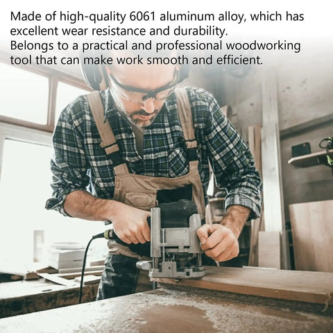 Tough As Nails Two Pack Jig Router Template Set Machined From Pure Aluminum Alloy used by a carpenter routing wood.