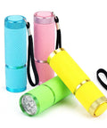 4 Pack Mini LED Flashlights With Straps, Aluminum Pocket Lights That Glow In The Dark, colorful water resistant flashlights