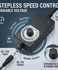 Stepless speed control for 12V Variable Speed Industrial Conveyor Belt System With Controller 116 RPM Motor Heavy Duty Built To Last