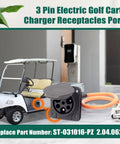Top Tier Electric Golf Cart Charger Receptacle Head Replacement For Evolution Powersports Advanced Ev And Aeric provides a 3 pin charger socket.