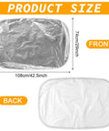 Front and back of Two Pack Car Seat Sun Shade Covers For Baby And Toddler Reflective UV Sun Shield Keeps Car Cool By Blocking Sunlight