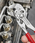 All-In-One Adjustable Pliers Wrench Set For Inch And Metric Nuts And Bolts With Smooth Non-Marring Jaws Chrome-Safe Finish in use
