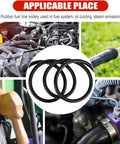 Rubber fuel line hoses, 3/8 in ID, 10 ft, black NBR with clamps for automotive use (collage view)