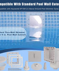 SP1091LX Above Ground Pool Skimmer Replacement Kit Dyna-Skim With Accessories for 6-inch wall openings package view