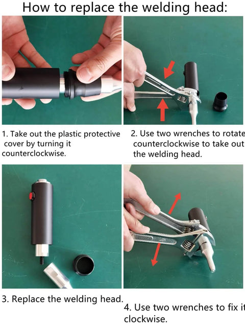 Instructions on replacing the welding head on the Beast Workhorse Ultrasonic Spot Welder For Manure Belts Plastic Fabrics And Soundproof Cotton 110V Adjustable Frequency Amplitude And Pressure High Precision Welding Machine For Thermoplastic Non Woven Nylon Textiles And Plastics